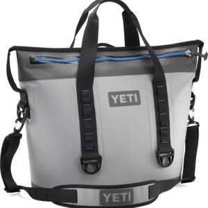 YETI Hopper Two 30 Portable Cooler, Fog Grey + Tahoe Blue